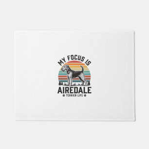 Airedale Terrier Shirt Vintage Dog Lover Graphic_1 Doormat