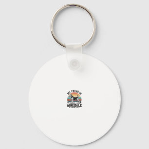 Airedale Terrier Shirt Vintage Dog Lover Graphic_1 Key Ring