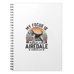 Airedale Terrier Shirt Vintage Dog Lover Graphic_1 Notebook