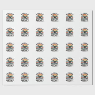 Airedale Terrier Shirt Vintage Dog Lover Graphic_1 Wrapping Paper