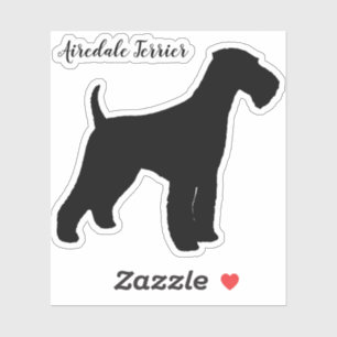 Airedale Terrier Silhouette Dog Breed Vinyl
