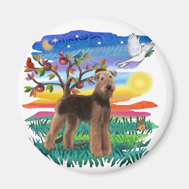 Airedale Terrier - Sun Glow Magnet (Front)