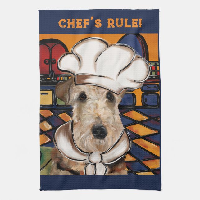  AIREDALE TERRIER        TEA TOWEL (Vertical)