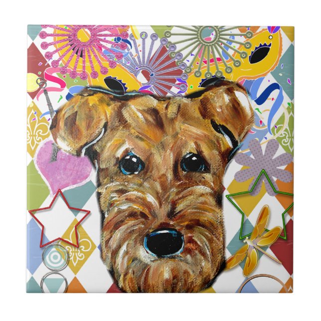 AIREDALE TERRIER TILE (Front)