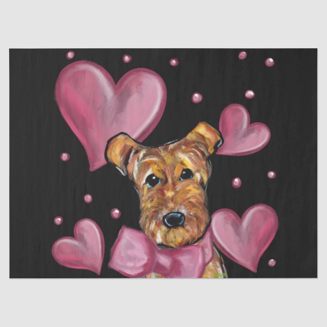 AIREDALE TERRIER   TISSUE PAPER (Front)
