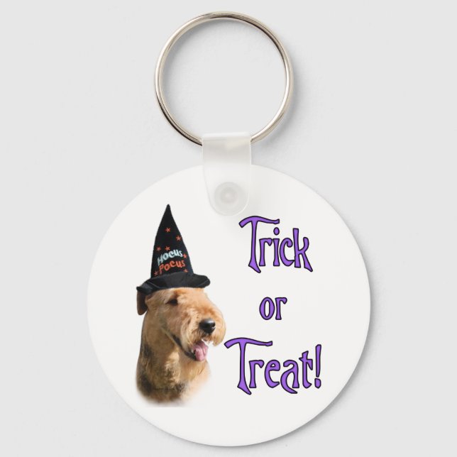 Airedale Terrier Trick Key Ring (Front)