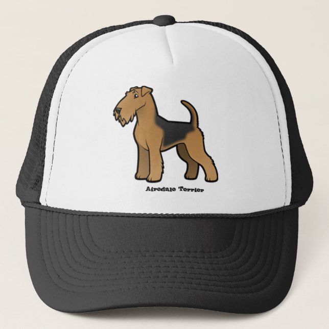 airedale terrier trucker hat (Front)