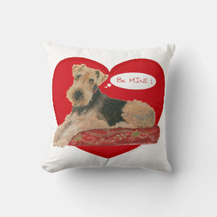 Airedale Terrier Valentine Cushion