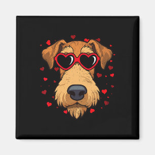 Airedale Terrier Valentine Heart Cute Dog Lovers Magnet