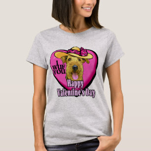 Airedale Terrier Valentines Day T-shirt