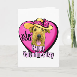 Airedale Terrier Valentines Gifts Holiday Card