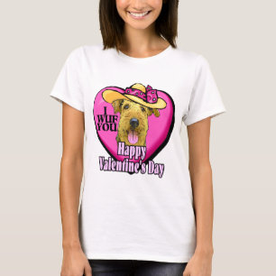 Airedale Terrier Valentines Gifts T-Shirt