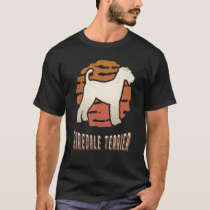 Airedale Terrier Vintage Retro Classic Dog Sunset T-Shirt