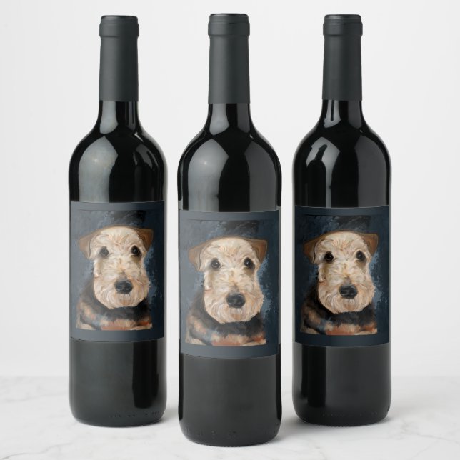  AIREDALE TERRIER        WINE LABEL (Bottles)