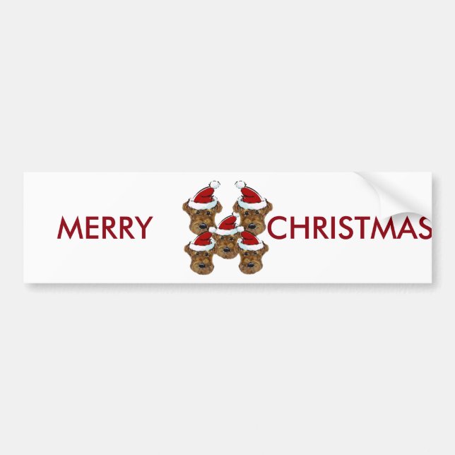 AIREDALE TERRIERS BUMPER STICKER (Front)