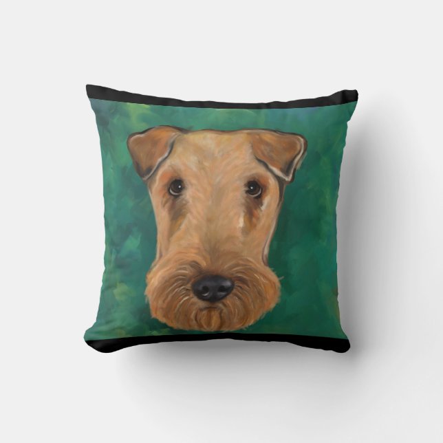 Airedale Terriers Cushion (Front)
