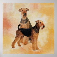 Airedale Terriers Digital Art