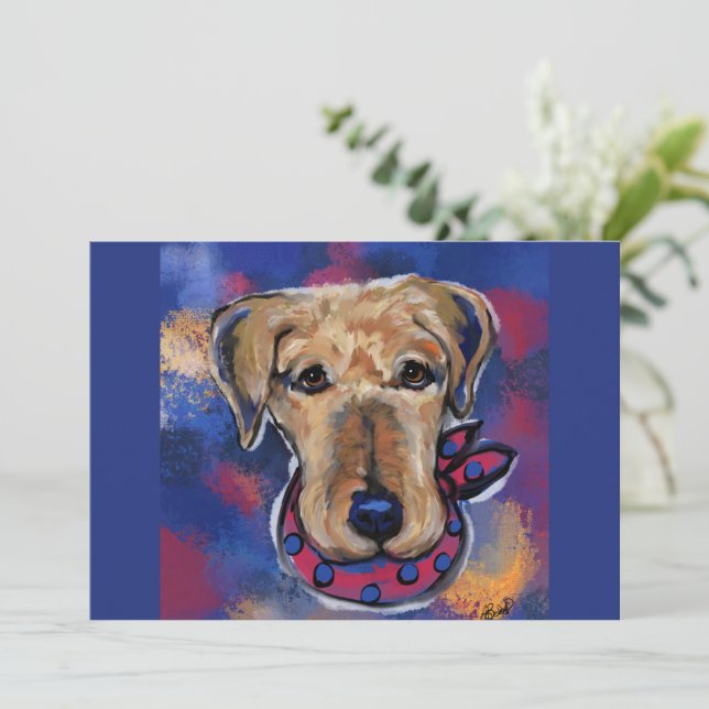Airedale Terriers   Holiday Card (Standing Front)