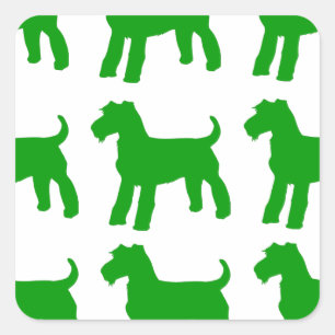 AIREDALE TERRIERS SQUARE STICKER