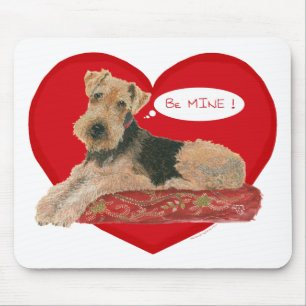 Airedale / Welsh Terrier Valentine Mouse Mat