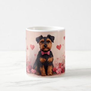 Airedale with Roses - Valentine's Day Coffee Mug