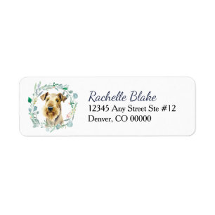 Airedale Wreath Return Address
