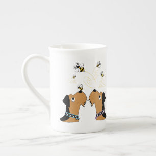 Airedales and Bees Bone China Mug