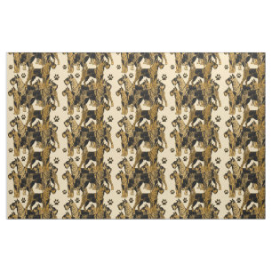 Airedales Patterned fabric