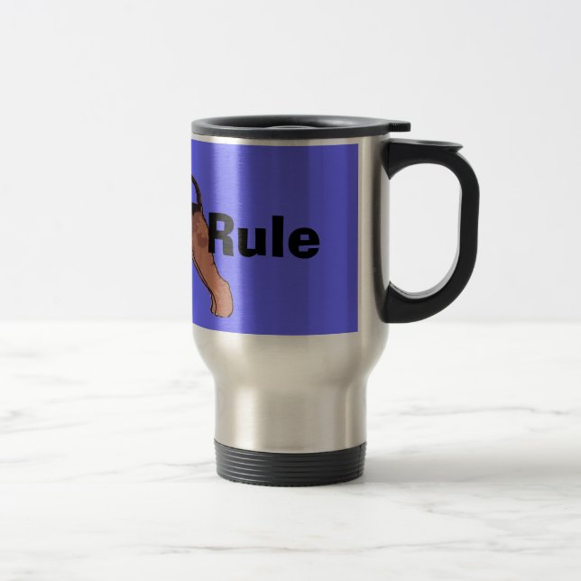 Airedales Rule Travel Mug (Right)