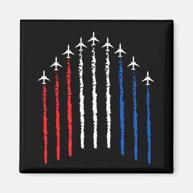 Airforce Flyover  4th Of July Magnet (Front)