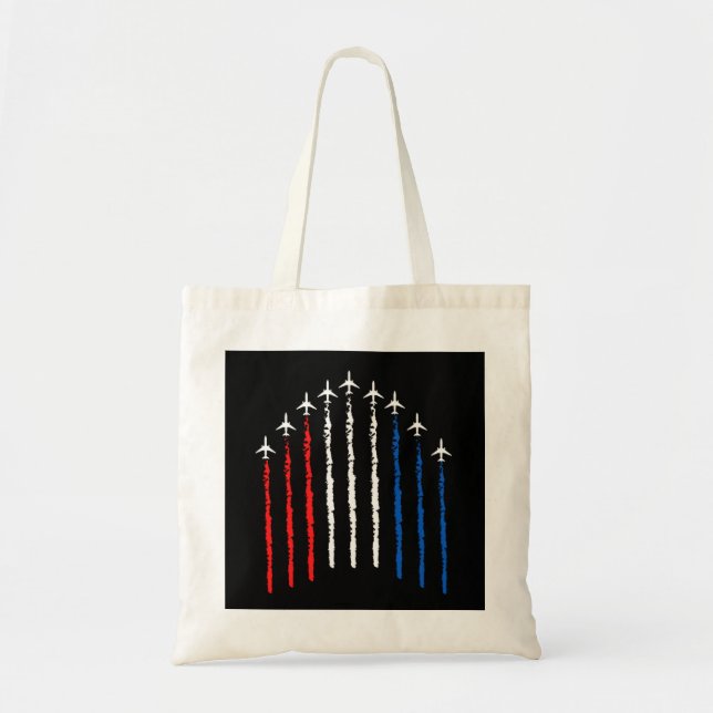 Airforce Flyover  4th Of July Tote Bag (Front)