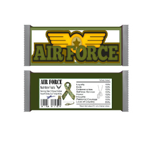 Airforce Military Celebration Candy Bar Wrappers Notepad