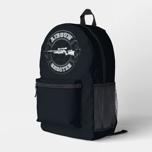Airgun Shooter  Printed Backpack (Back Corner Right)