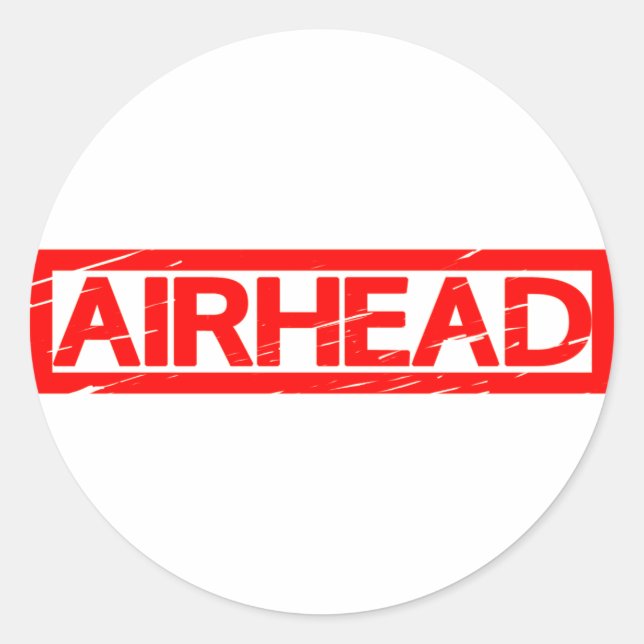 Airhead Stamp Classic Round Sticker (Front)