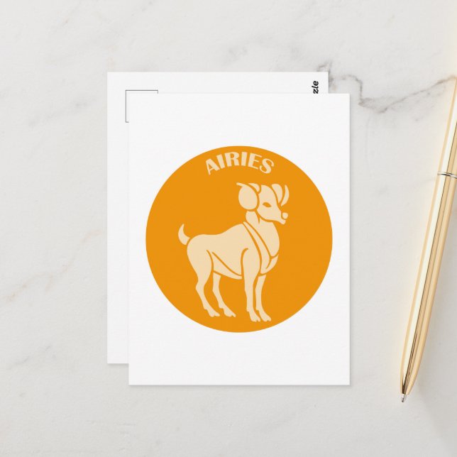 Airies, Zodiac Sign, Horoscope, Astrology Postcard (Front/Back In Situ)