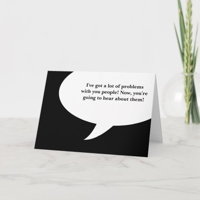 airing of grievances for FESTIVUS Holiday Card (Front)