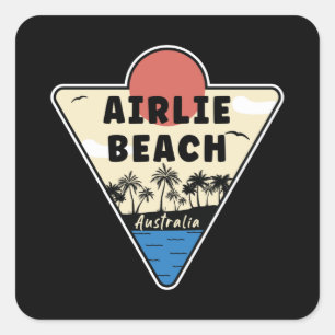 Airlie Beach Australia Seashore Square Sticker