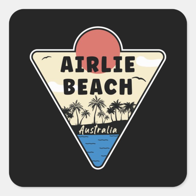 Airlie Beach Australia Seashore Square Sticker (Front)