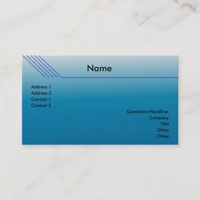 Airline Business Card (Front)