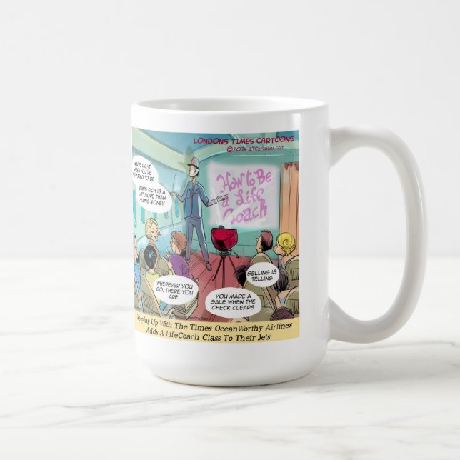 Airline LifeCoach Class Funny Coffee Mug (Right)