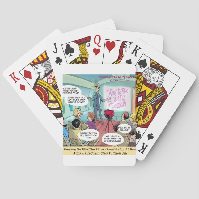 Airline LifeCoach Class Funny Playing Cards (Back)