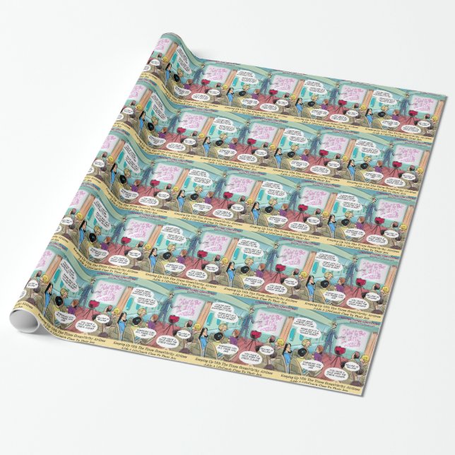 Airline LifeCoach Class Funny Wrapping Paper (Unrolled)
