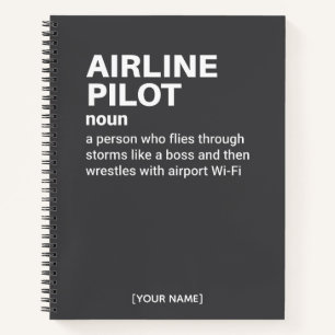 Airline Pilot Definition – Personalised Gift Notebook