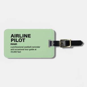 Airline Pilot Funny Definition Luggage Tag