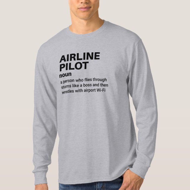 Airline Pilot Gift Tee (Front)
