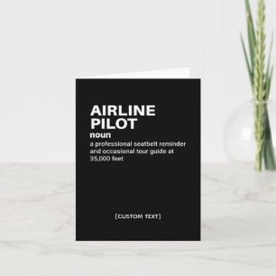 Airline Pilot Humor Greeting Card