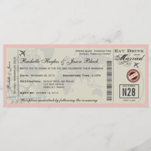 Airline Ticket Wedding Invitation