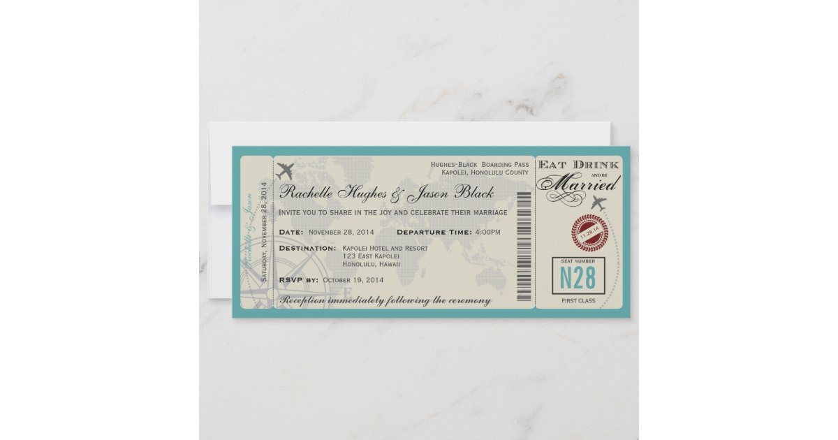 how to make airline ticket wedding invitations