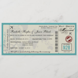 Airline Ticket Wedding Invitation