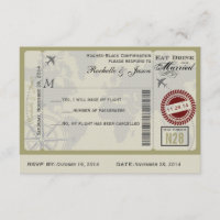 Airline Ticket Wedding RSVP